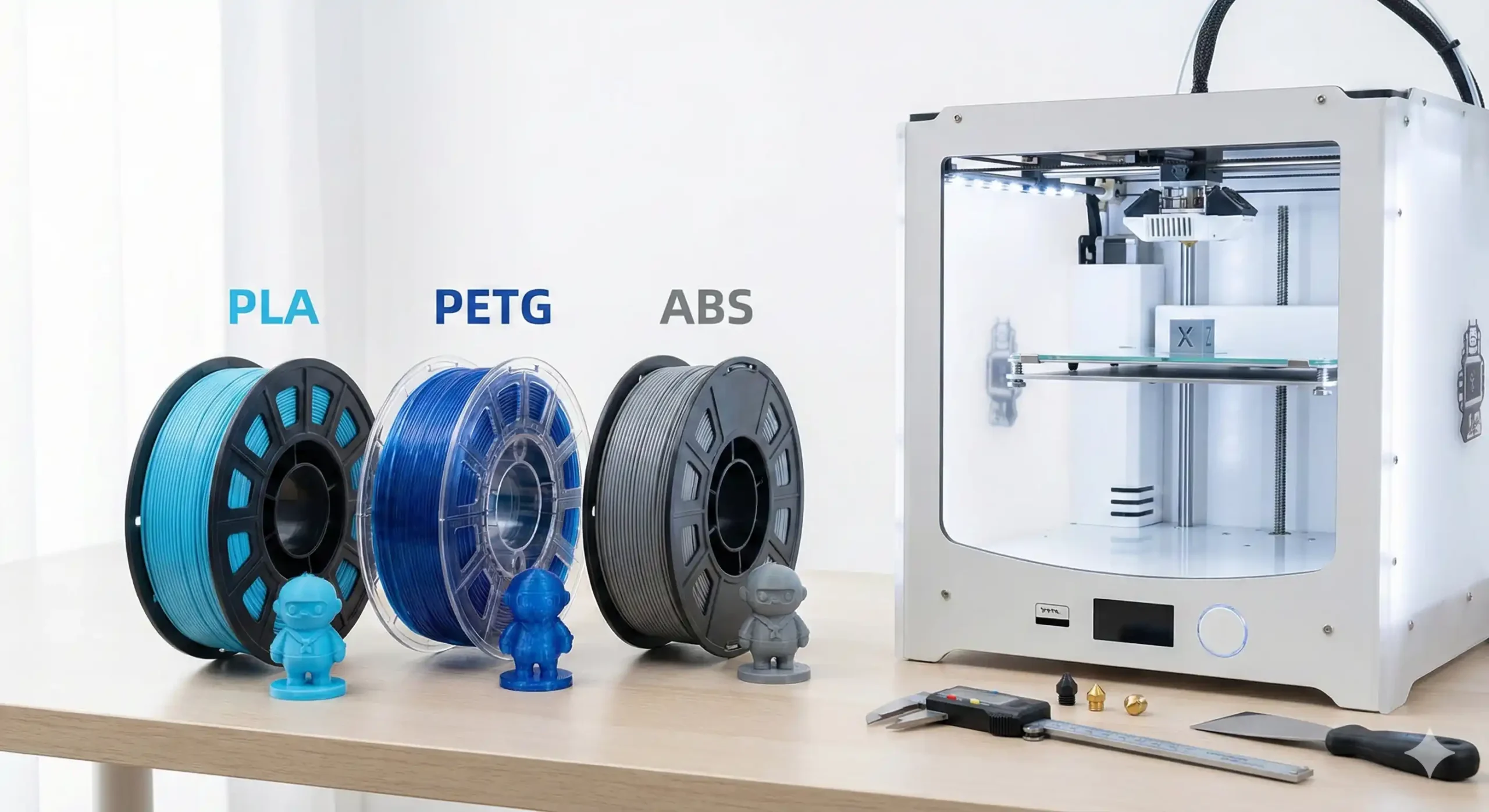 راهنمای جامع انتخاب فیلامنت: مقایسه PLA، PETG و ABS برای مصارف خانگی و صنعتی- وی پلاس